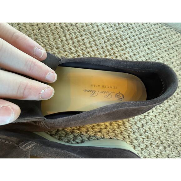 LOWEST $ ONLINE Men’s Loro Piana Brown Suede Summer walk Loafers Size 41 - Picture 9 of 13